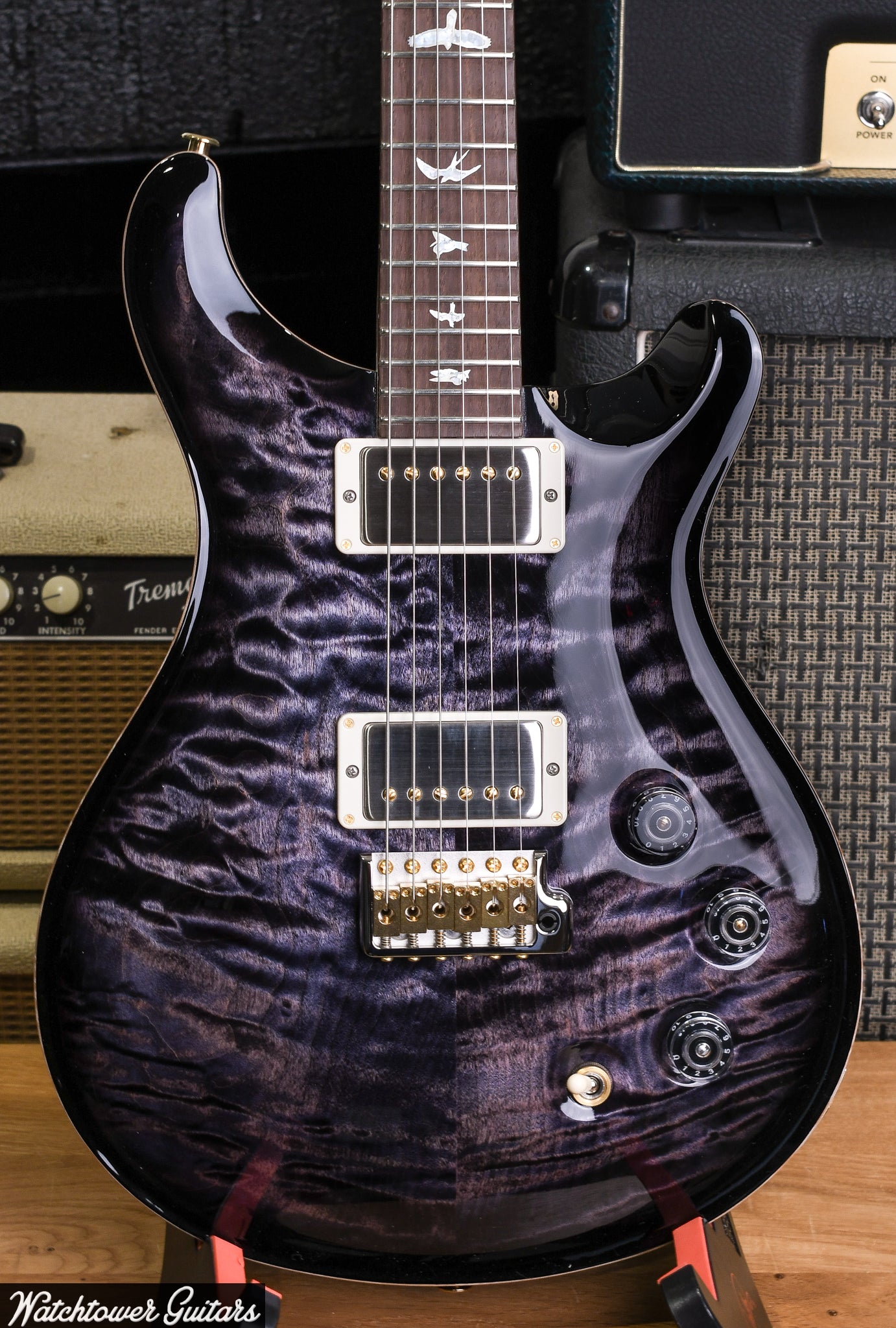 Paul Reed Smith PRS DGT Signature 10 Top Quilt Brazilian Board/Maple Neck Wood Library Purple Mist
