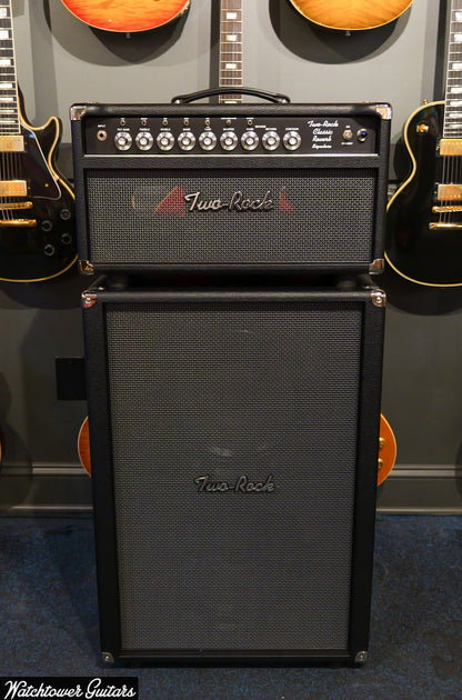 Two Rock Classic Reverb Signature 100/50 Watt Head Black Bronco/Modern Silver Grill (SN 1330 or 1331)