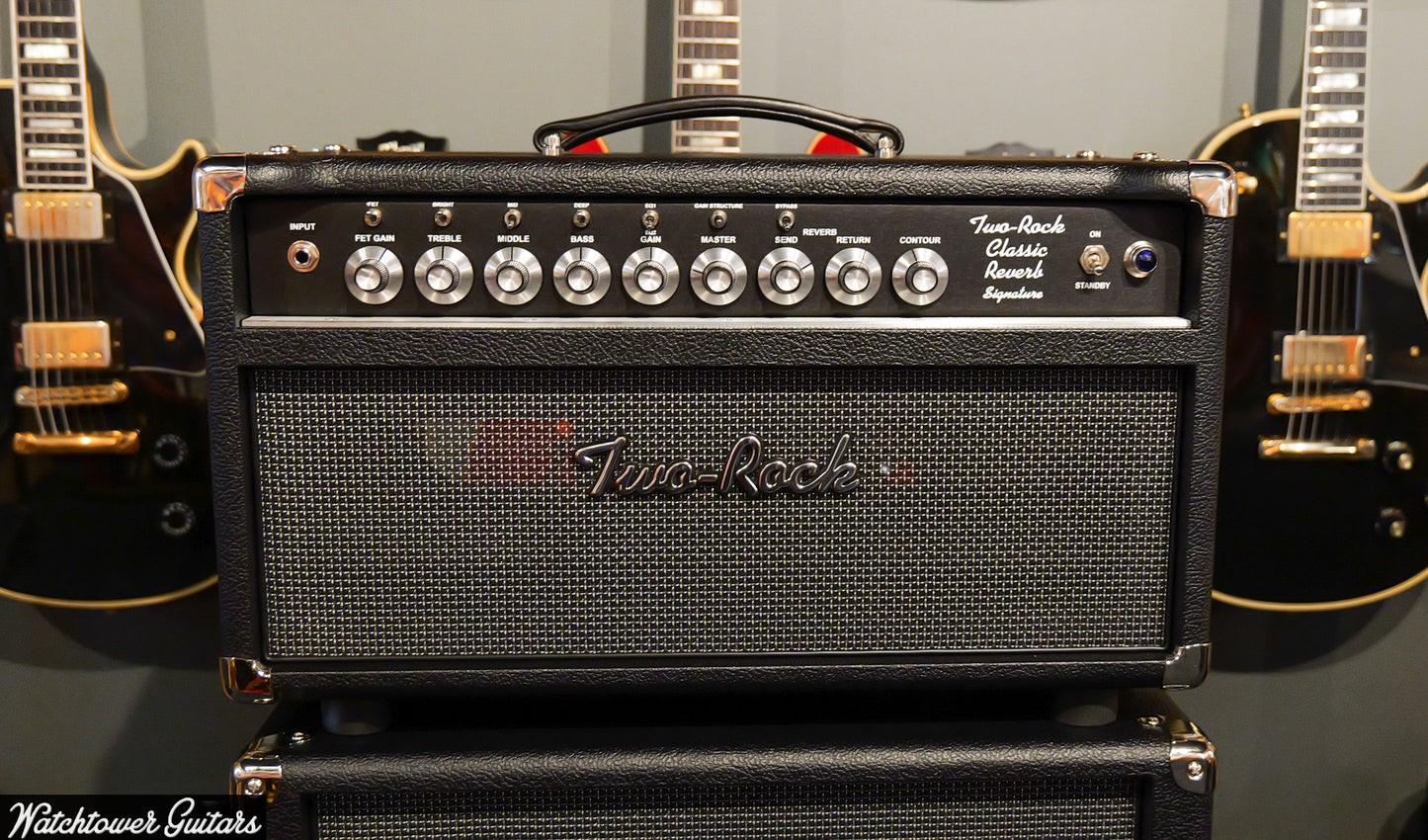 Two Rock Classic Reverb Signature 100/50 Watt Head Black Bronco/Modern Silver Grill (SN 1330 or 1331)