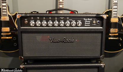 Two Rock Classic Reverb Signature 100/50 Watt Head Black Bronco/Modern Silver Grill (SN 1330 or 1331)
