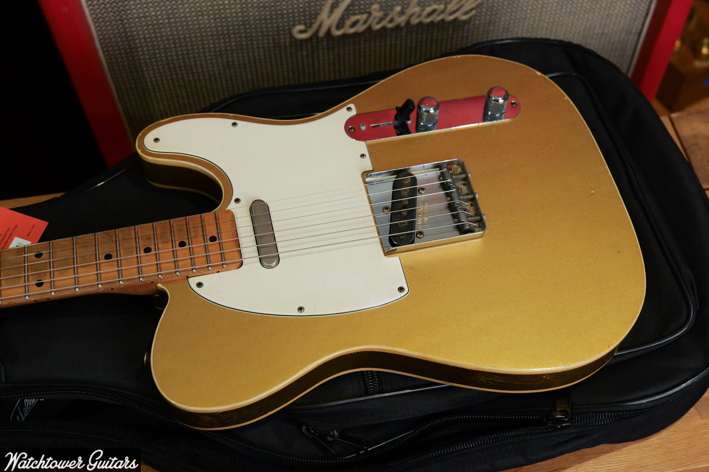 2025 Danocaster Single Cut Double Bound Firemist Gold