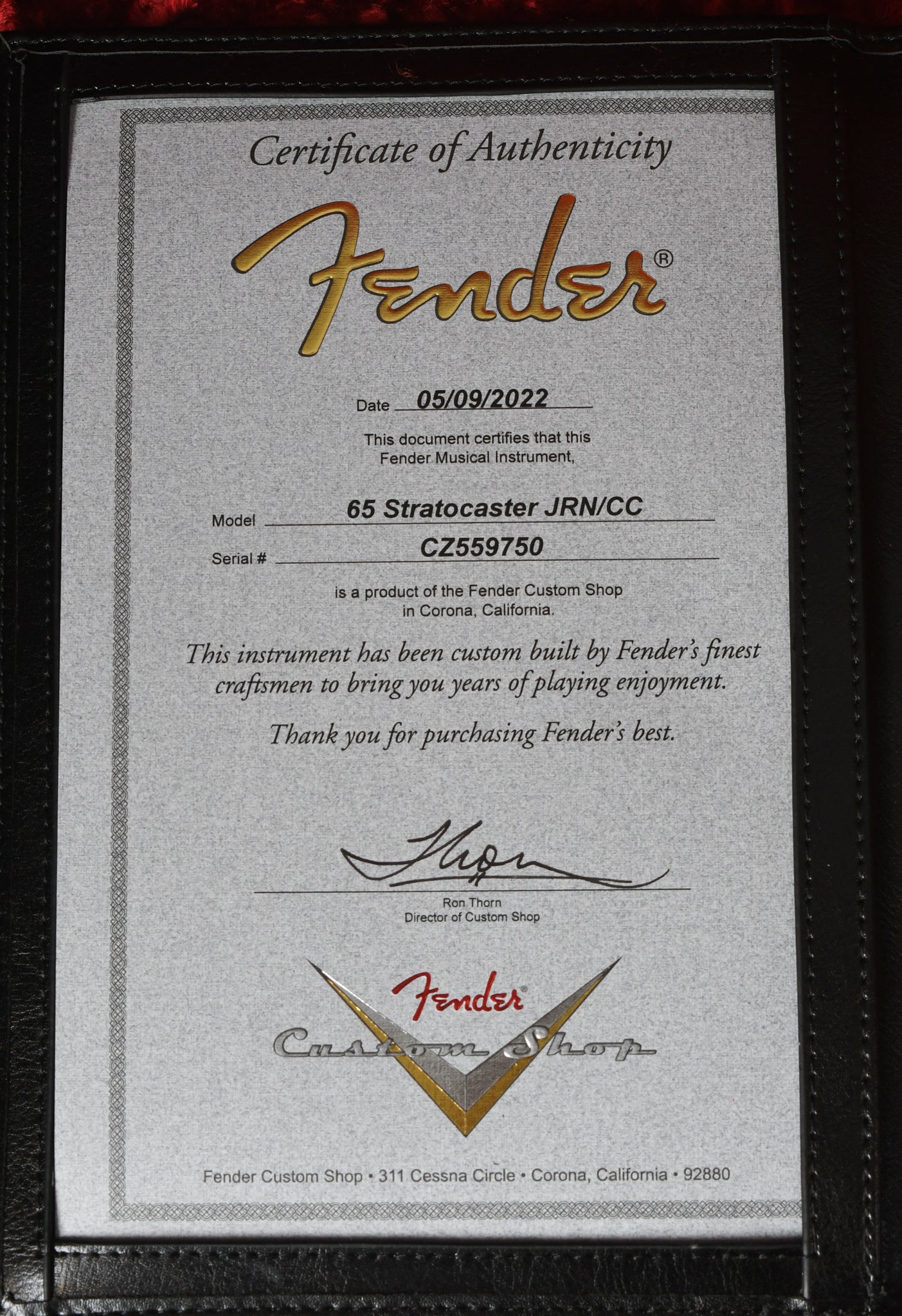 2022 Fender Custom Shop '65 Stratocaster Journeyman Relic Charcoal Frost Metallic