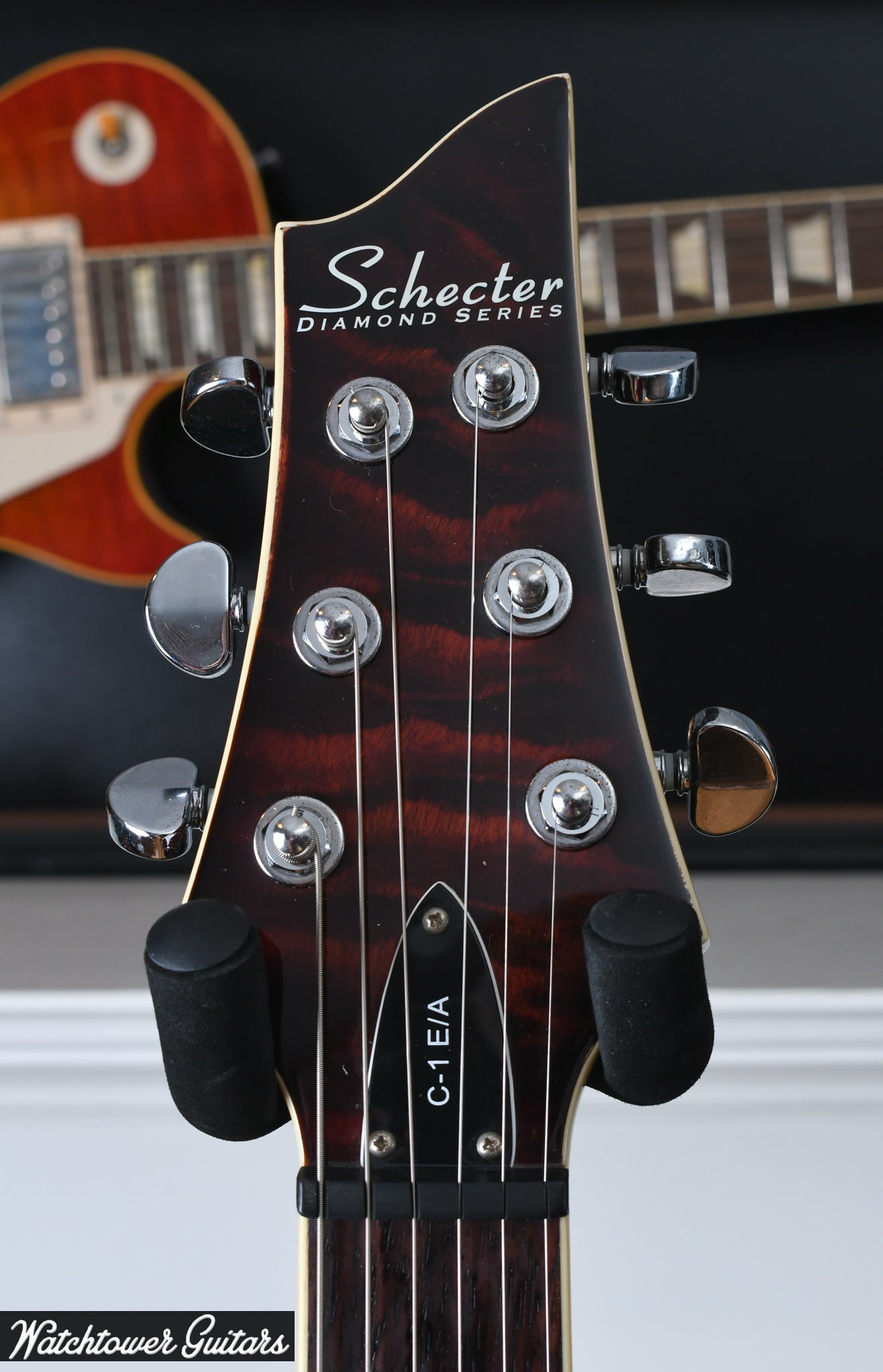 2004 Schecter C1-EA Semi Hollowbody Diamond Series Dark Vintage