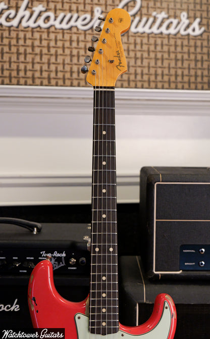 2022 Fender Custom Shop Michael Landau Signature 1963 Stratocaster Fiesta Red over 3-Color Sunburst