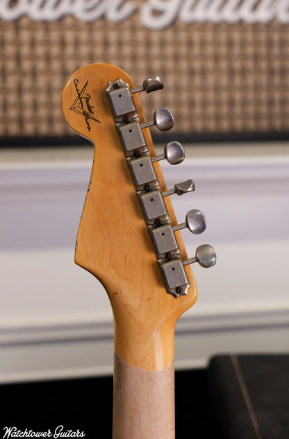 2022 Fender Custom Shop Michael Landau Signature 1963 Stratocaster Fiesta Red over 3-Color Sunburst