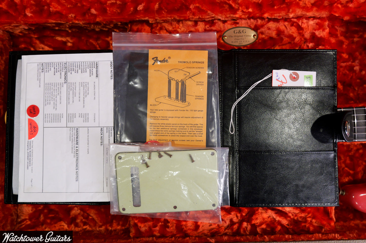 2022 Fender Custom Shop Michael Landau Signature 1963 Stratocaster Fiesta Red over 3-Color Sunburst