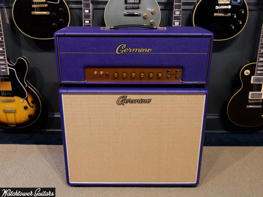 Germino Lead 55 LV Master Volume & Style II 2x12 Cabinet Purple Tolex