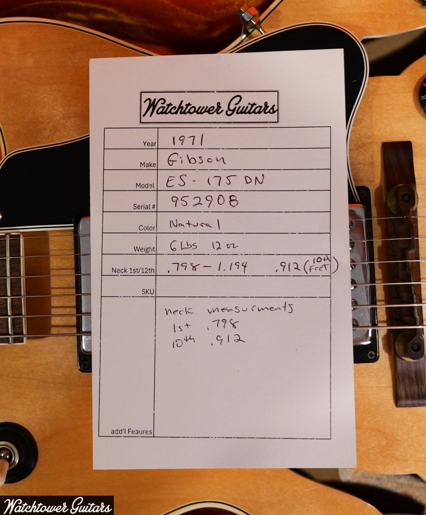 1970 Gibson ES-175 Natural