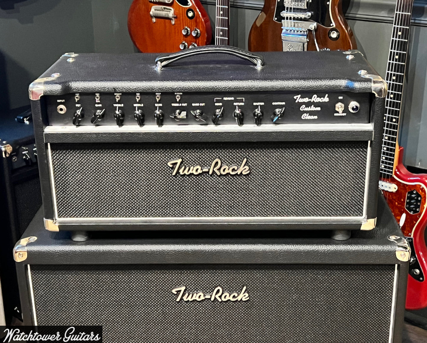 2008 Two Rock Custom Clean 100 Watt Head & 2x12 Cabinet Black Tolex