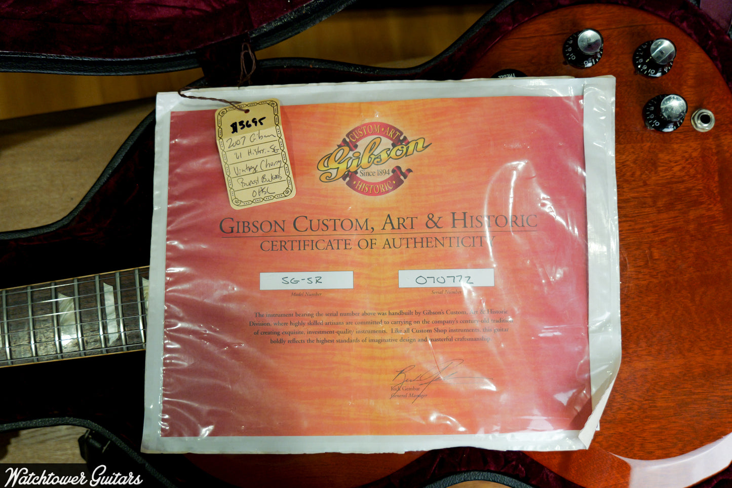 2007 Gibson Historic 1961 SG Vintage Cherry