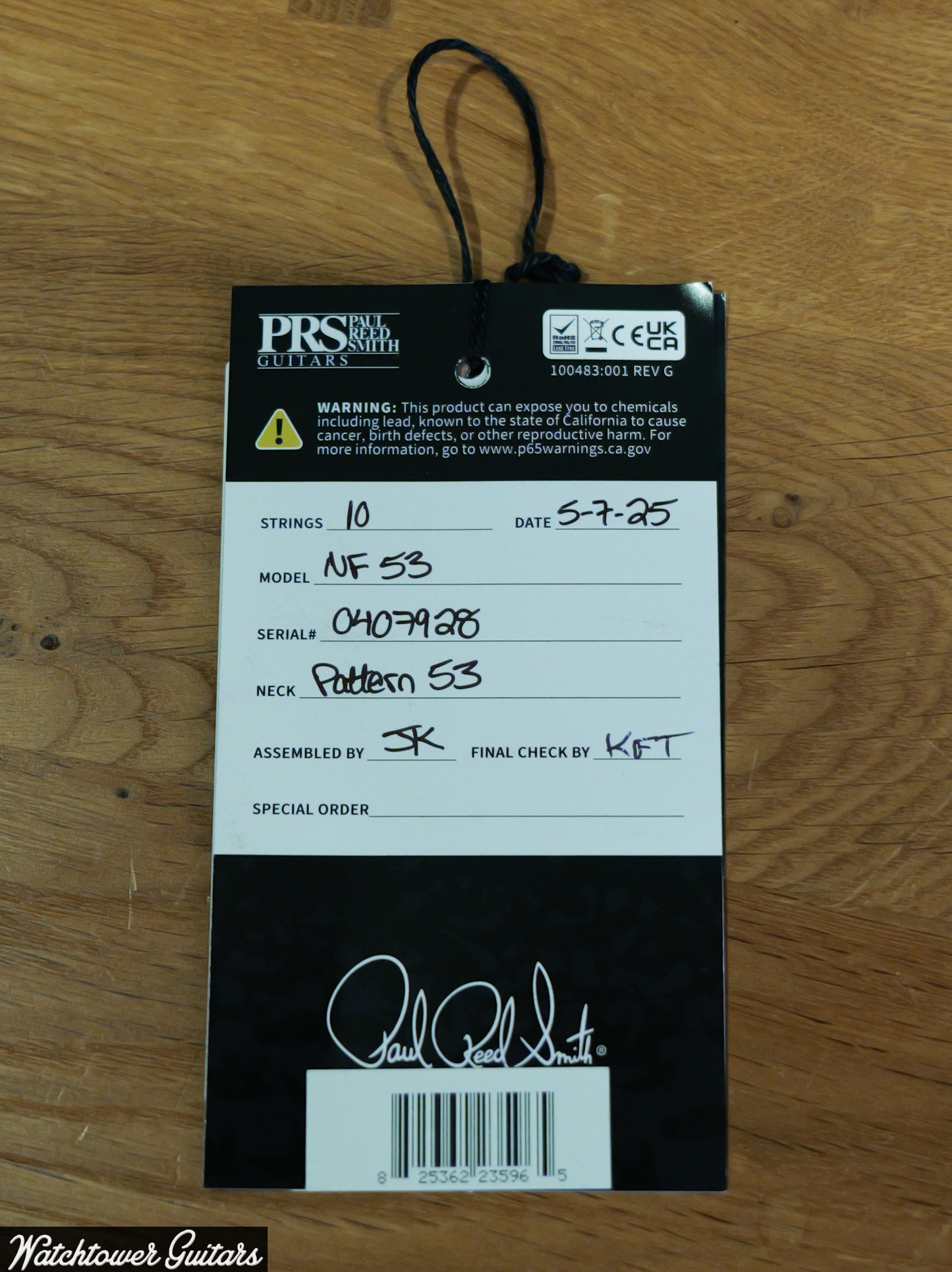 Paul Reed Smith PRS NF 53 Satin Frost Blue Metallic