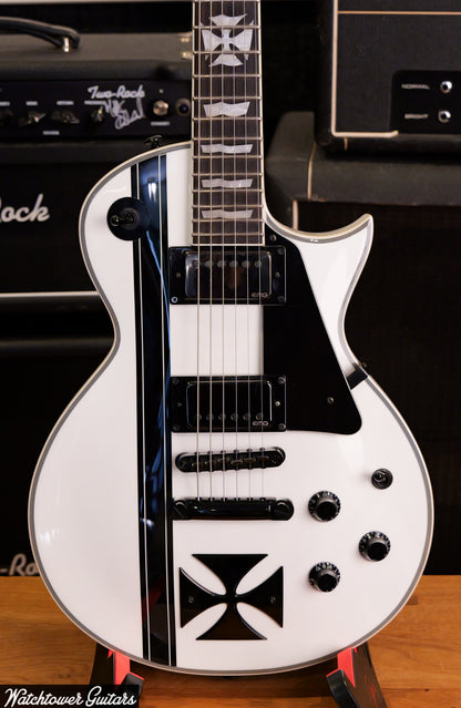 2022 ESP Limited James Hetfield Iron Cross White