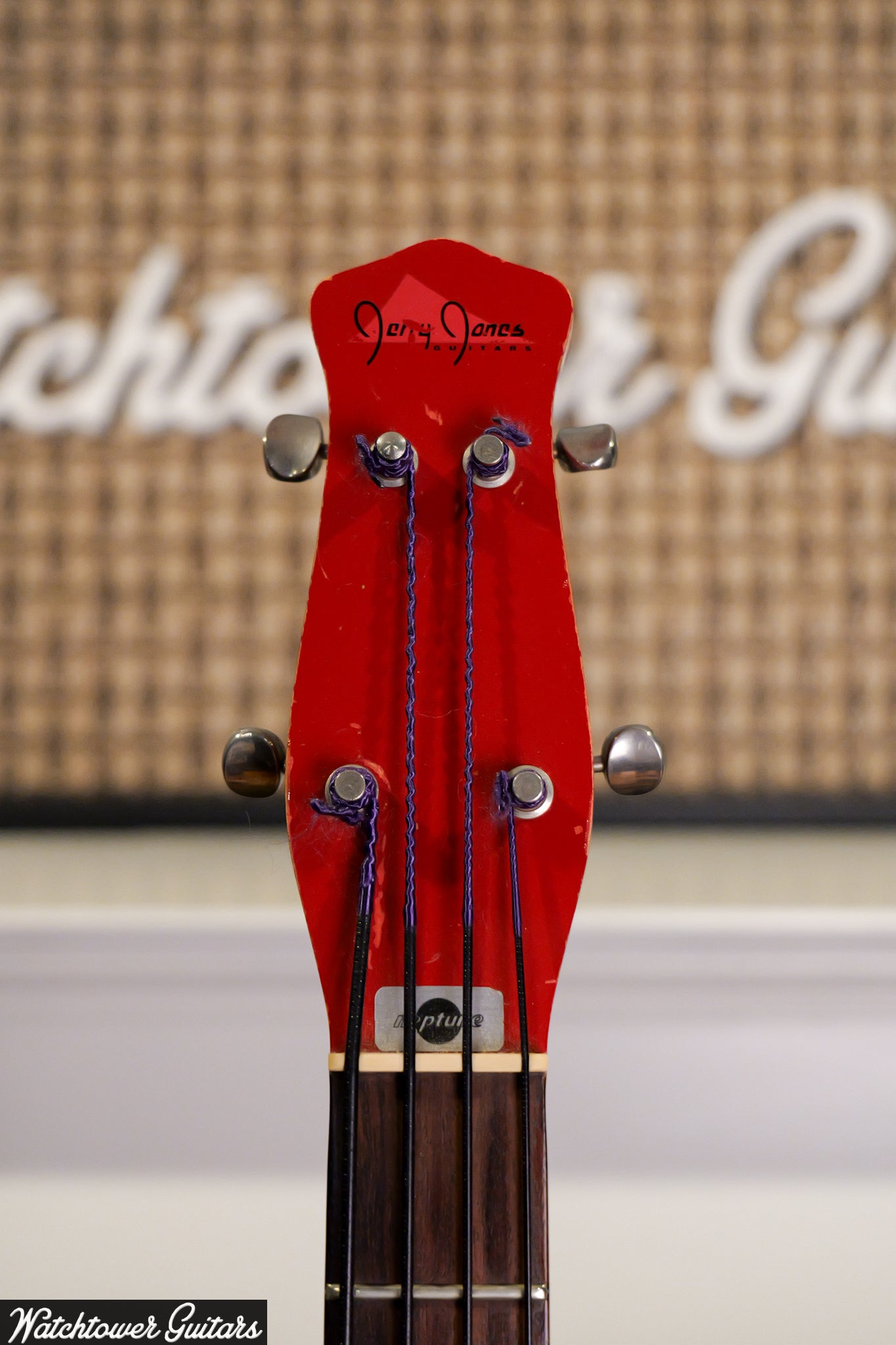1998 Jerry Jones Neptune Short Scale Bass Red