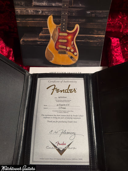 2020 Fender Custom Shop 1959 Esquire Closet Classic Chris Fleming Masterbuilt Sunburst Glaser B Bender