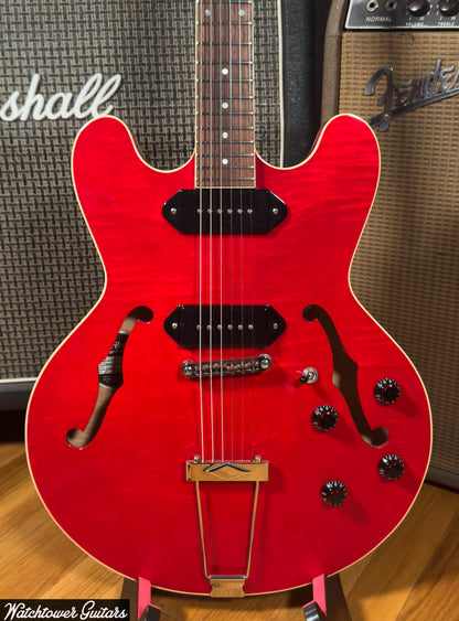 2024 Heritage H-530 Hollow Electric Guitar Trans Cherry