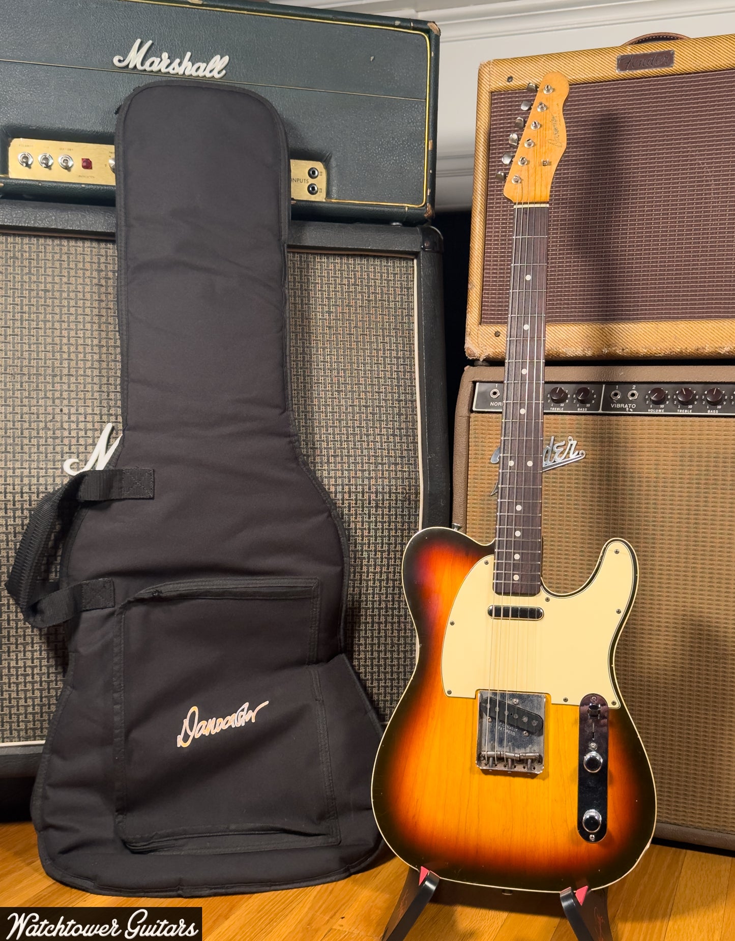 2013 Danocaster Single Cut Double Bound Sunburst Ron Ellis Pickups