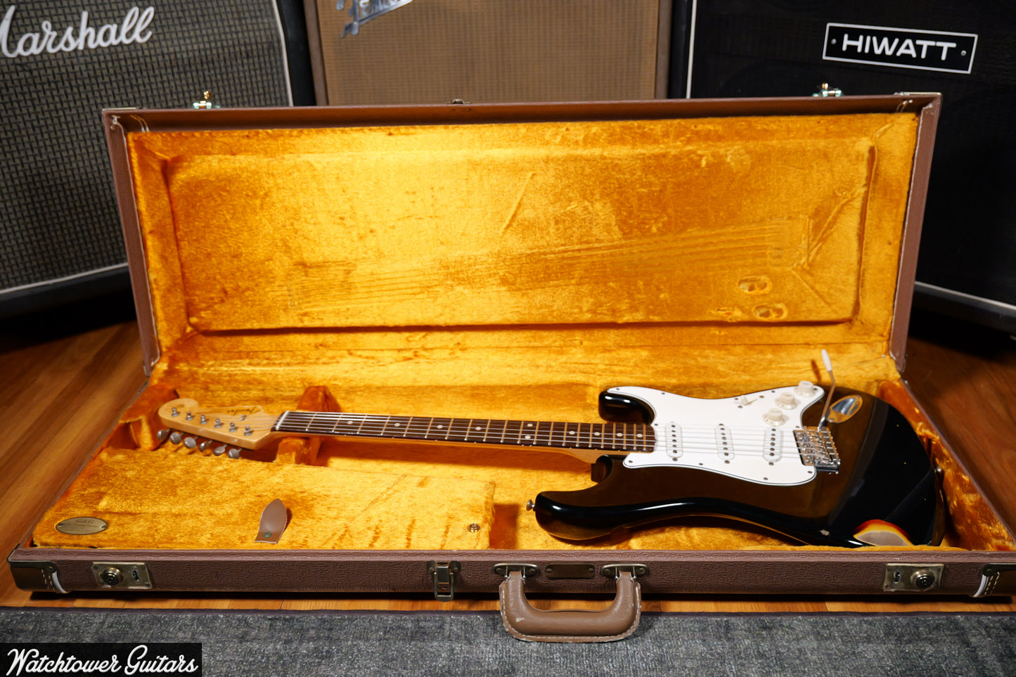 2006 Fender Custom Shop Relic 1960 Stratocaster Black over Sunburst