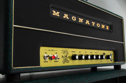 Magnatone Limited Edition Slash Signature SL-100 Head & SL-4x12 Cabinet Anaconda Green