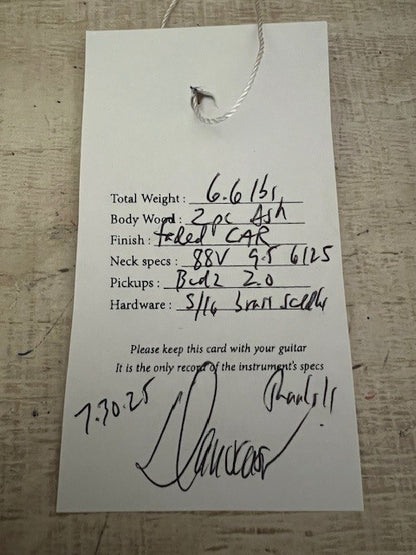 NEW Danocaster Single Cut Faded Candy Apple Red