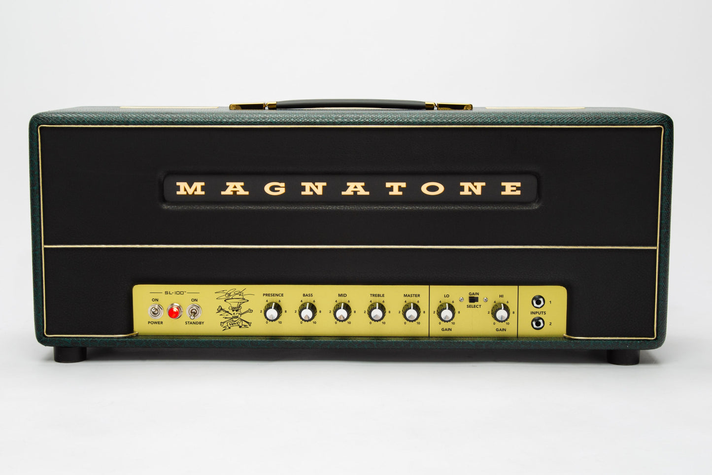 Magnatone Limited Edition Slash Signature SL-100 Head & SL-4x12 Cabinet Anaconda Green
