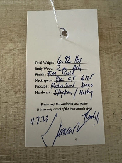 NEW Danocaster Offset Firemist Gold