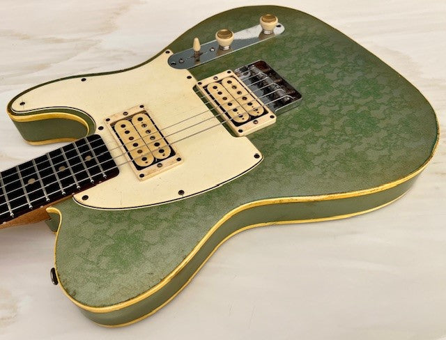 NEW Danocaster Mongrel Lace Green over Ice Blue Metallic