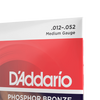 D'Addario 12-52 Medium 12-String, Phosphor Bronze Acoustic Guitar Strings EJ39