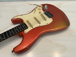 NEW Danocaster Double Cut Faded Candy Apple Red, Celantano pickups!