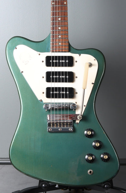 1966 Gibson non-reverse Firebird Pelham Blue, 3 P90s, picnic basket case !