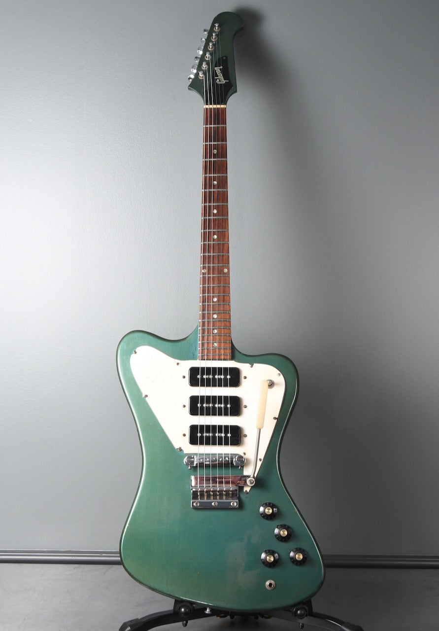 1966 Gibson non-reverse Firebird Pelham Blue, 3 P90s, picnic basket case !