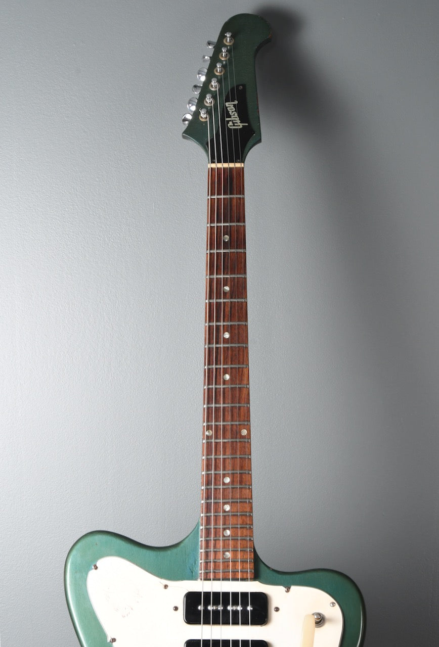 1966 Gibson non-reverse Firebird Pelham Blue, 3 P90s, picnic basket case !