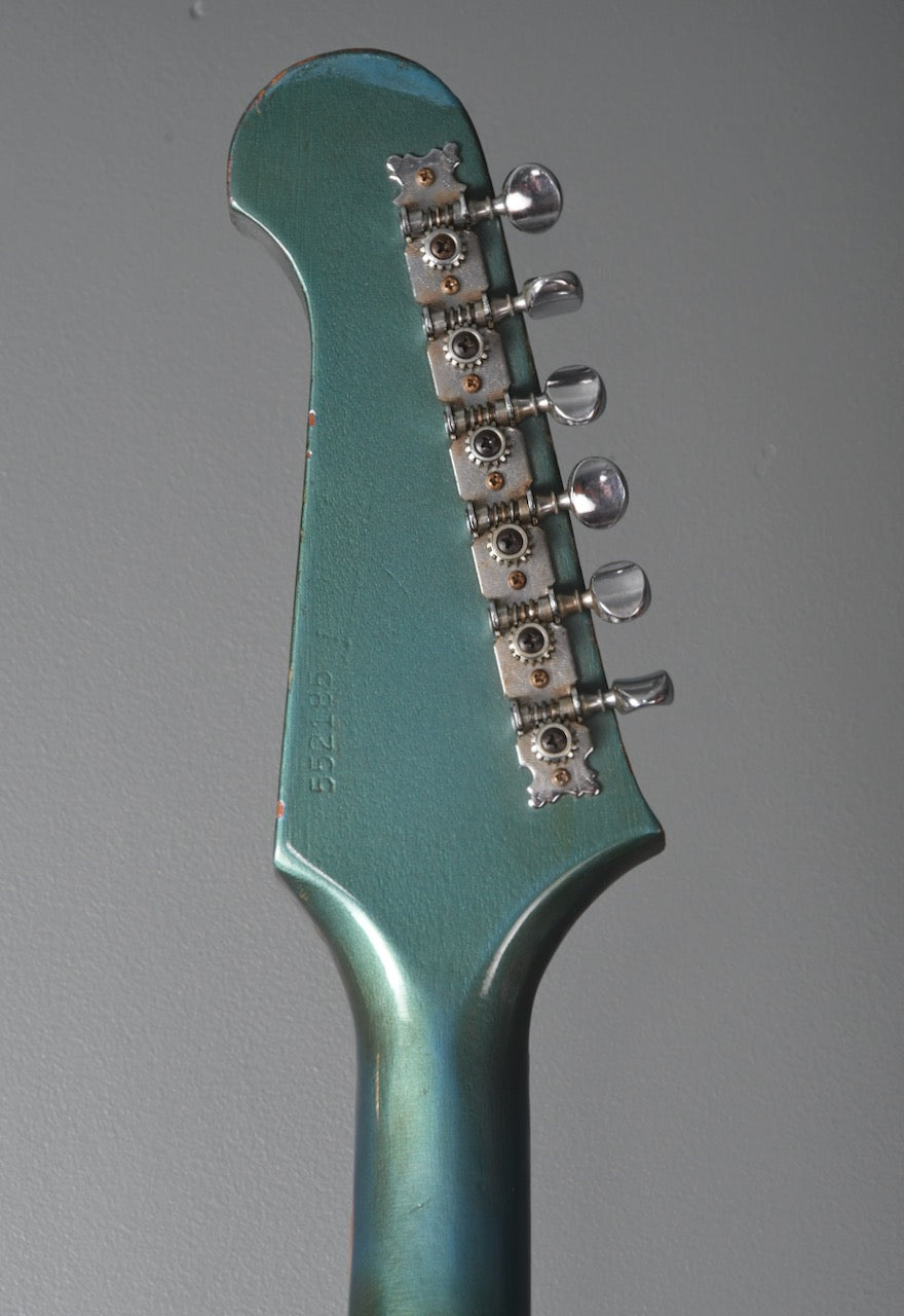1966 Gibson non-reverse Firebird Pelham Blue, 3 P90s, picnic basket case !