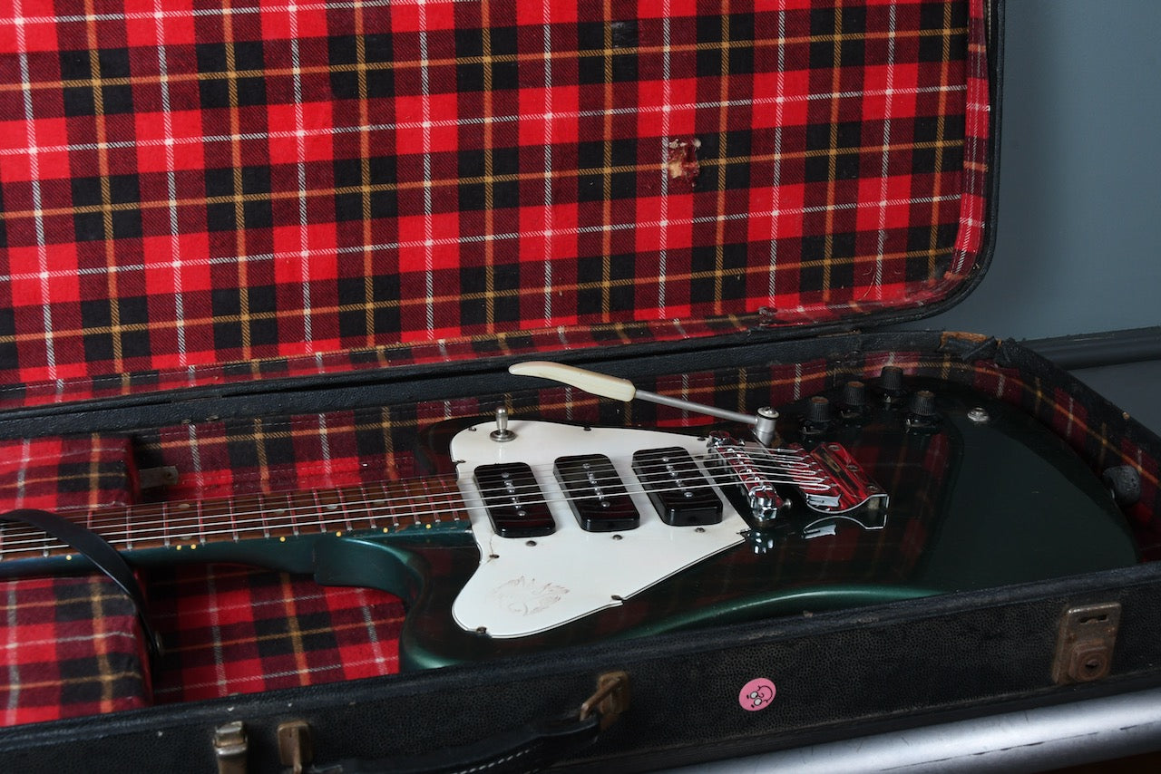 1966 Gibson non-reverse Firebird Pelham Blue, 3 P90s, picnic basket case !