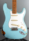 2019 Fender Custom Shop LTD Roasted Tomatillo Stratocaster Aged Daphne Blue over 2-Color Sunburst