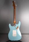 2019 Fender Custom Shop LTD Roasted Tomatillo Stratocaster Aged Daphne Blue over 2-Color Sunburst