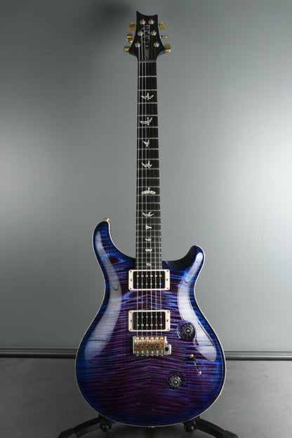 2020 PRS Custom 24 in Custom Color Violet Blue Burst 10 Top with Ebony Fingerboard