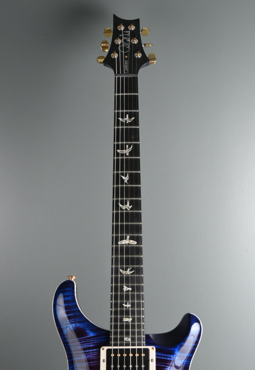 2020 PRS Custom 24 in Custom Color Violet Blue Burst 10 Top with Ebony Fingerboard