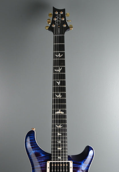 2020 PRS Custom 24 in Custom Color Violet Blue Burst 10 Top with Ebony Fingerboard