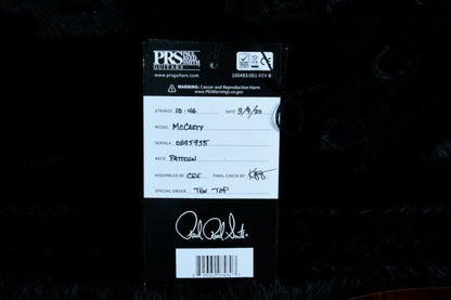 2020 PRS McCarty 10 Top Custom Color Copperhead Burst
