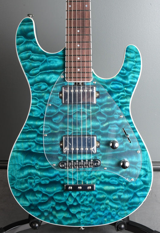 2017 NOS Ernie Ball Music Man Steve Morse BFR Tahitian Blue