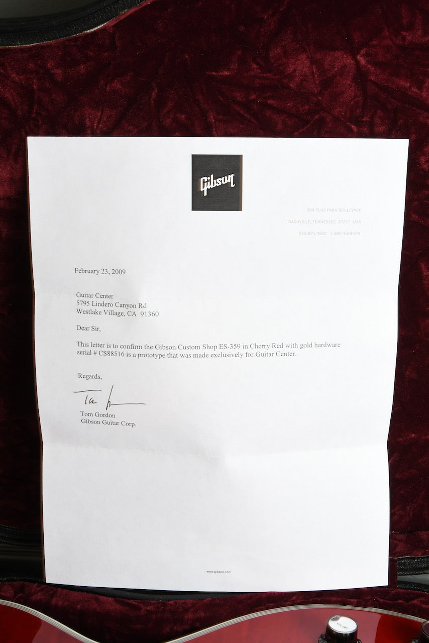2008 Gibson ES 359 Prototype Cherry Red