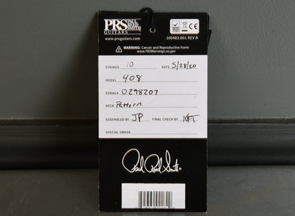 2020 PRS 408 Faded Whale Blue
