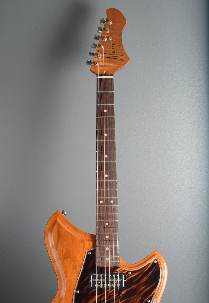 Novo Guitars Serus T90 Amber, German carve, rare Firestripe Pickguard, Lollar Gold Foils !