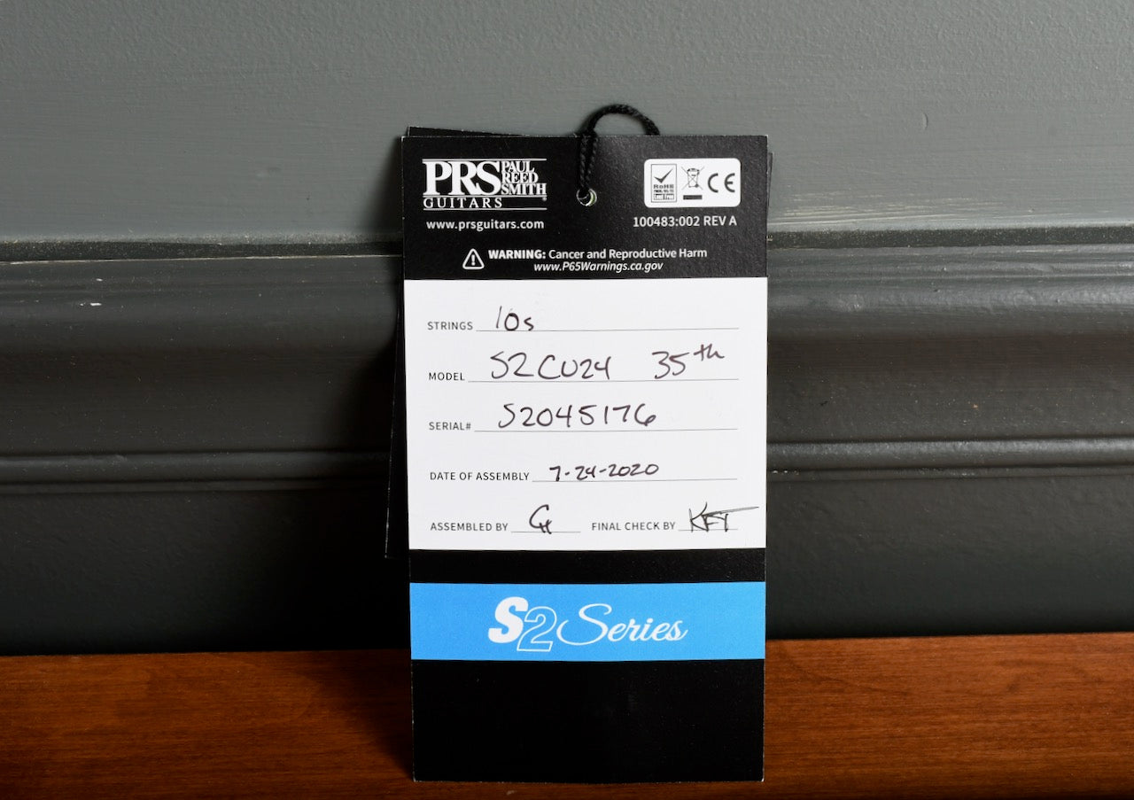2020 PRS S2 35th Anniversary Custom 24 *Custom Color* Tobacco Burst