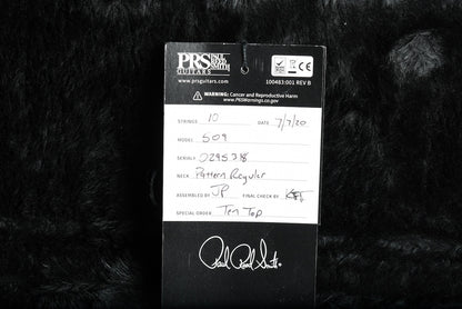 2020 Experience PRS 509 Grey Black 10 Top & Flamed Maple Neck/Ebony Board