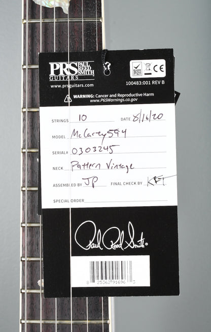 Paul Reed Smith PRS McCarty 594 *Custom Color* Blue Matteo