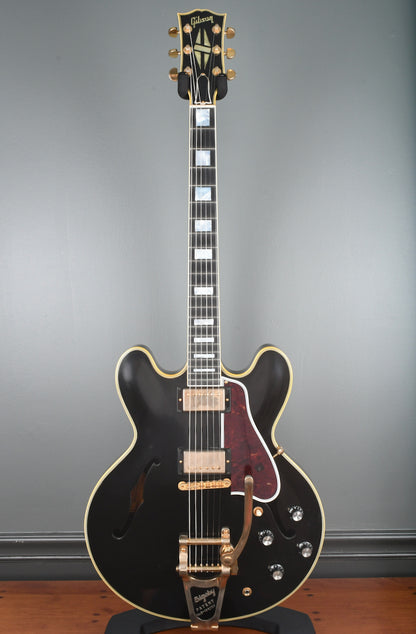 2019 Gibson ES-355 Ebony Black VOS with Gold Hardware & Bigsby