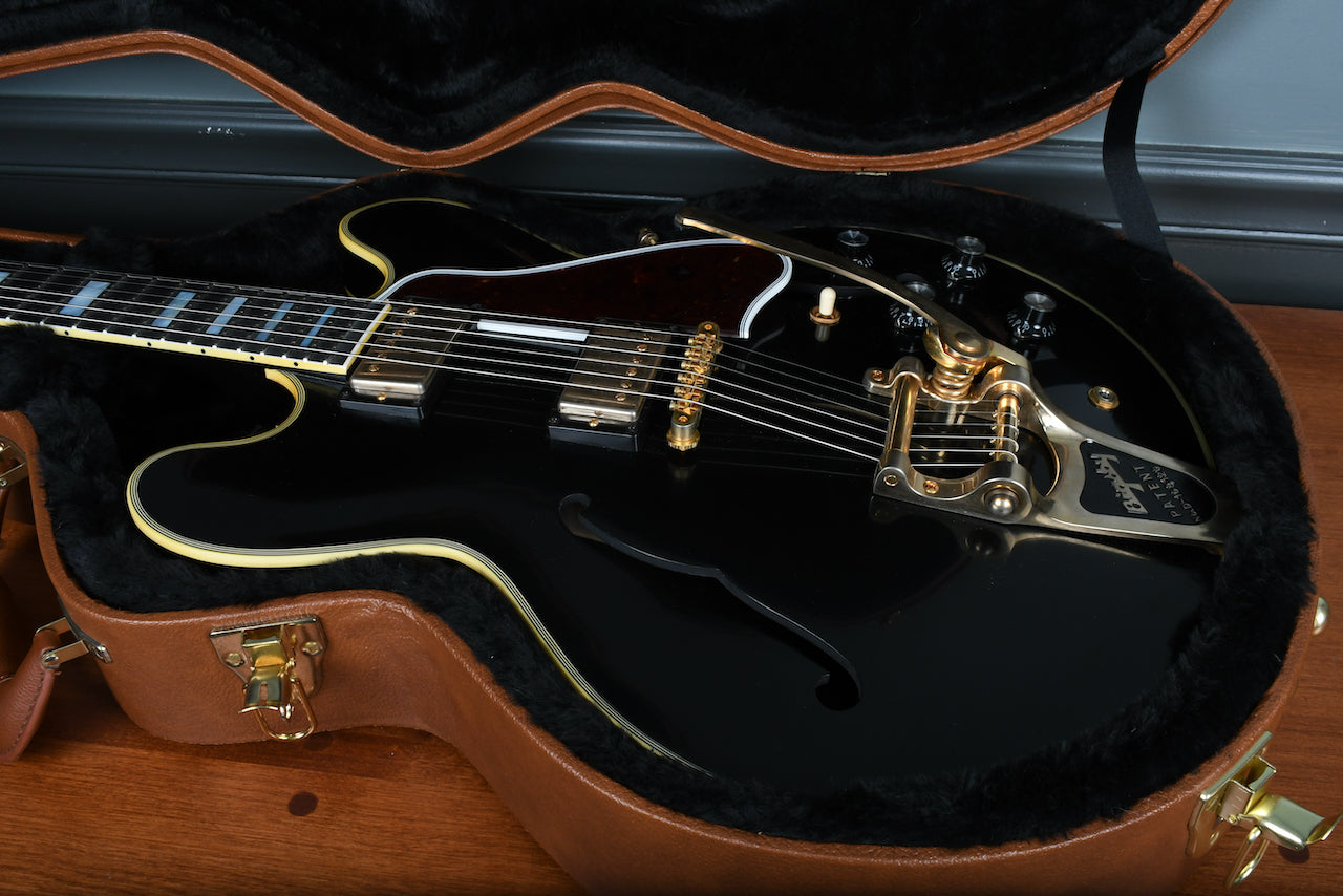 2019 Gibson ES-355 Ebony Black VOS with Gold Hardware & Bigsby