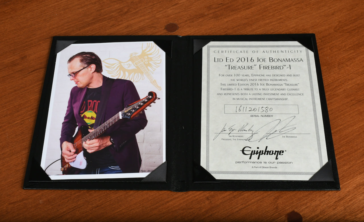 2016 Epiphone Firebird I "Treasure" Joe Bonamassa Signature Sunburst