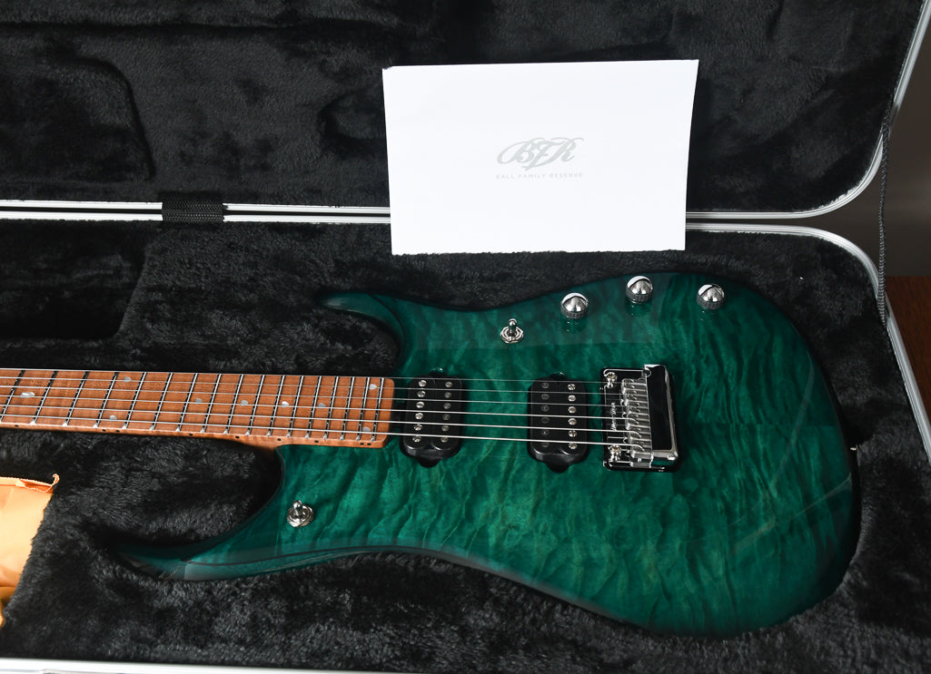 2019 Ernie Ball Music Man BFR John Petrucci JP15 Teal Quilt Ball